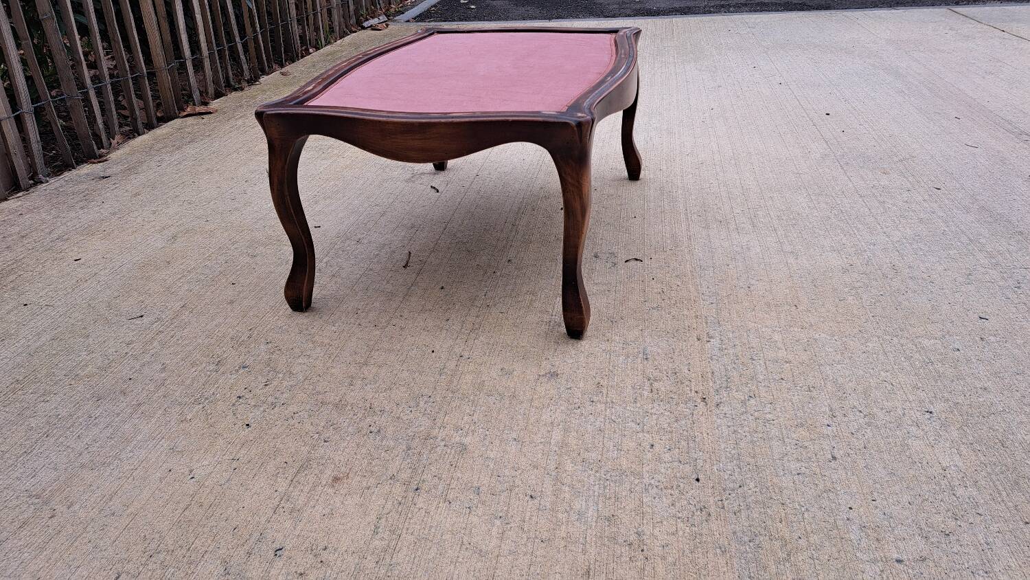 Wood and marble coffee table