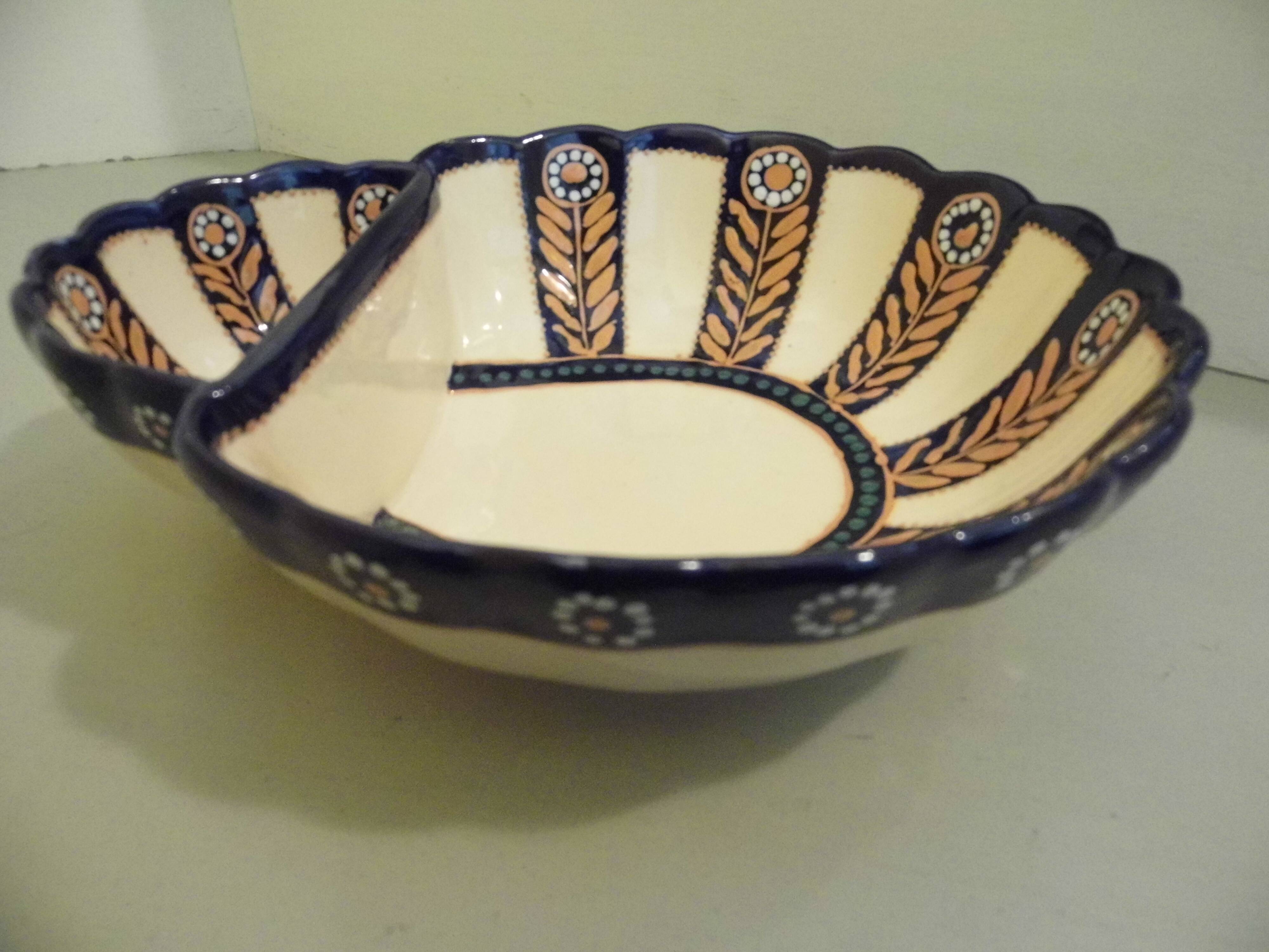Bol en faience de Quimper, bol à artichaut