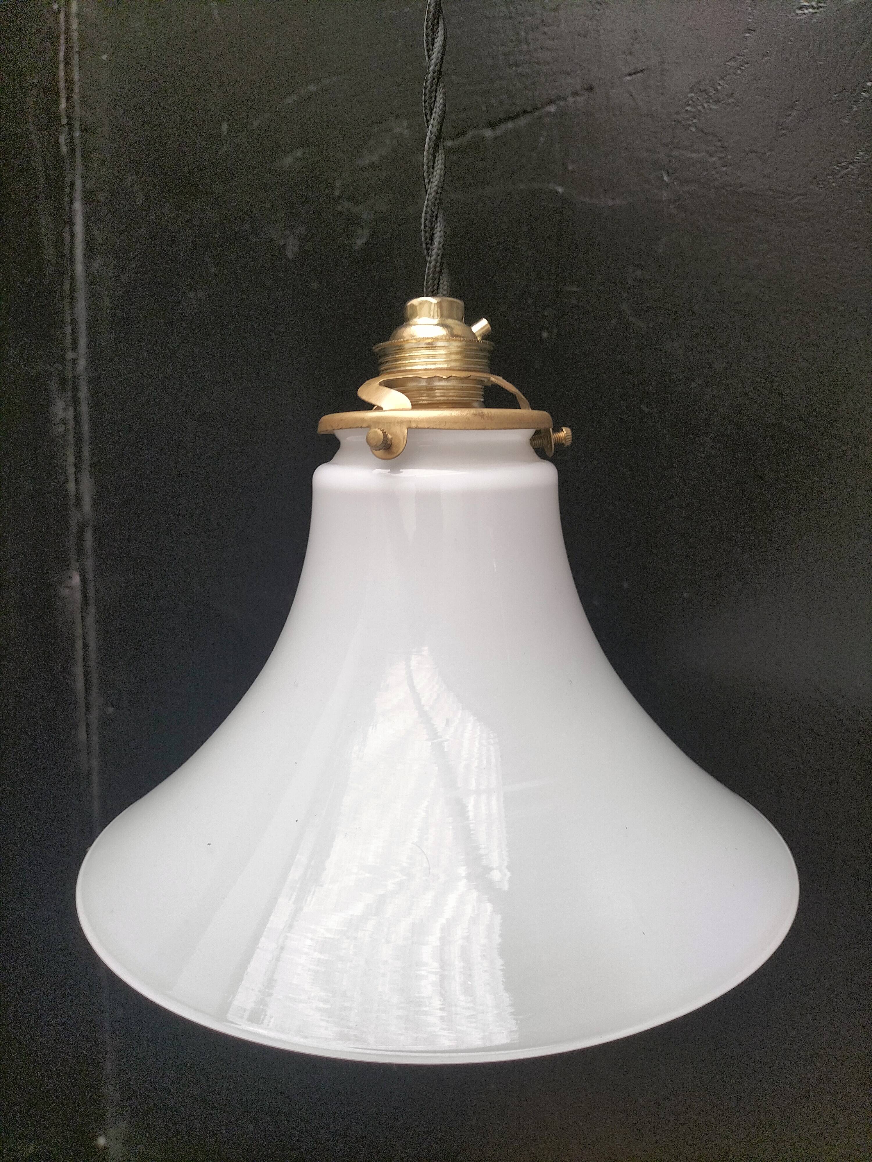 Opaline pendant lights