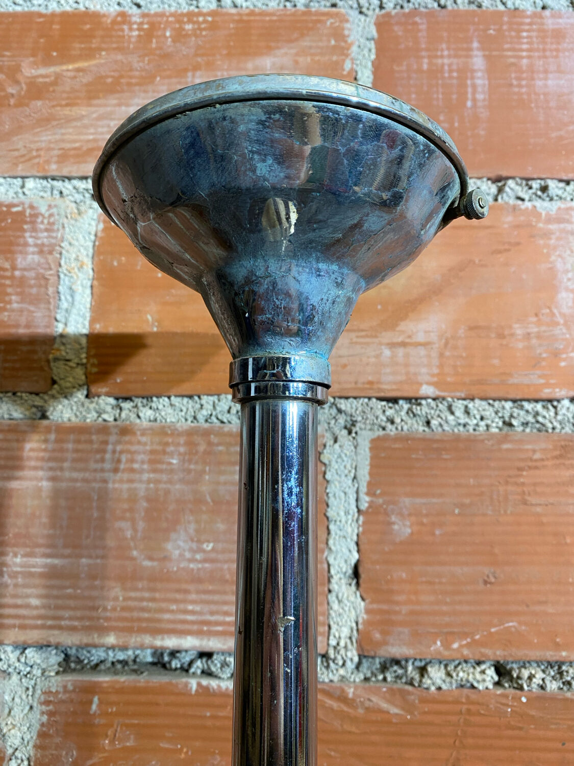 Tulip Footed Ashtray Chrome Metal Vintage 70s