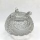cut crystal sugar bowl with lid Pinwheel pattern crystal sweet jar