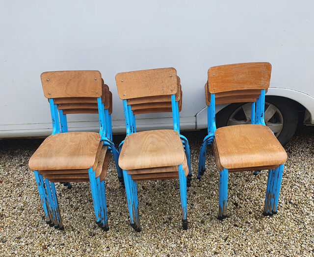 12 school chairs
