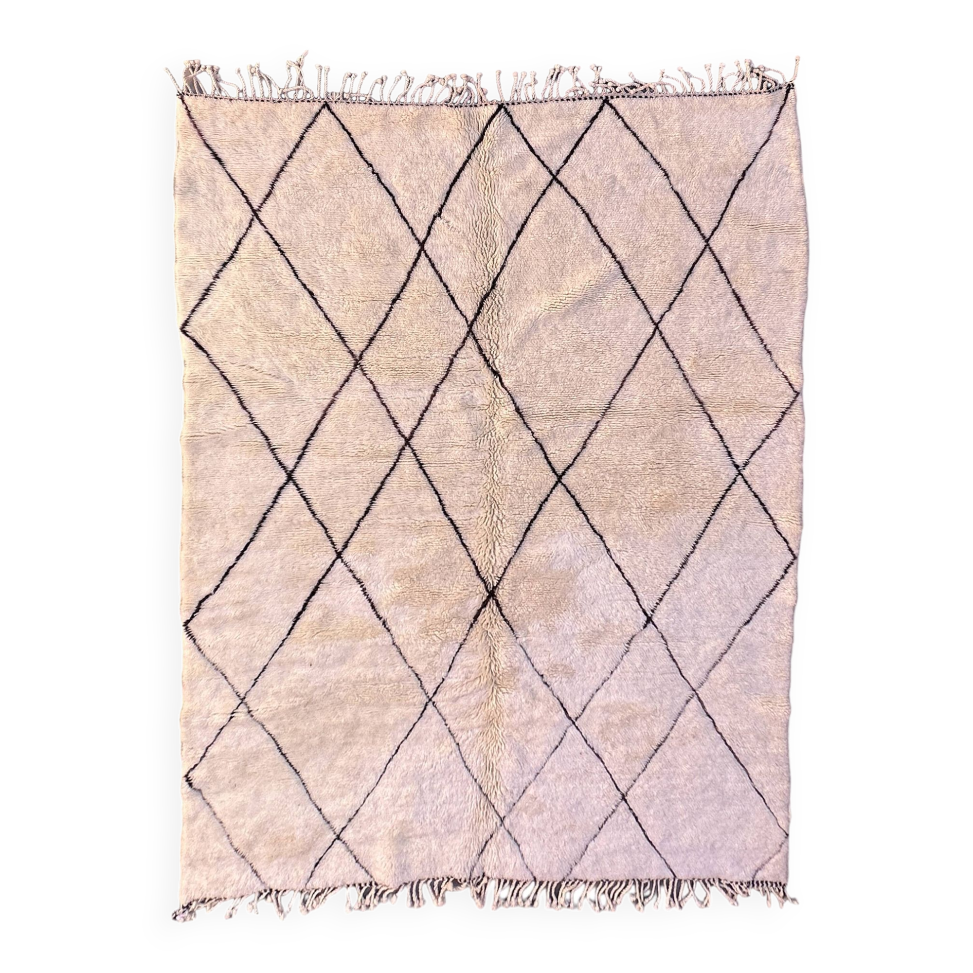 Moroccan rug Beni M'Rirt white - 224 x 294 cm