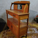 Art Nouveau oak dessert