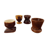 Set of 4 ceramic coquetiers