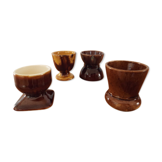 Lot de 4 coquetiers en céramique