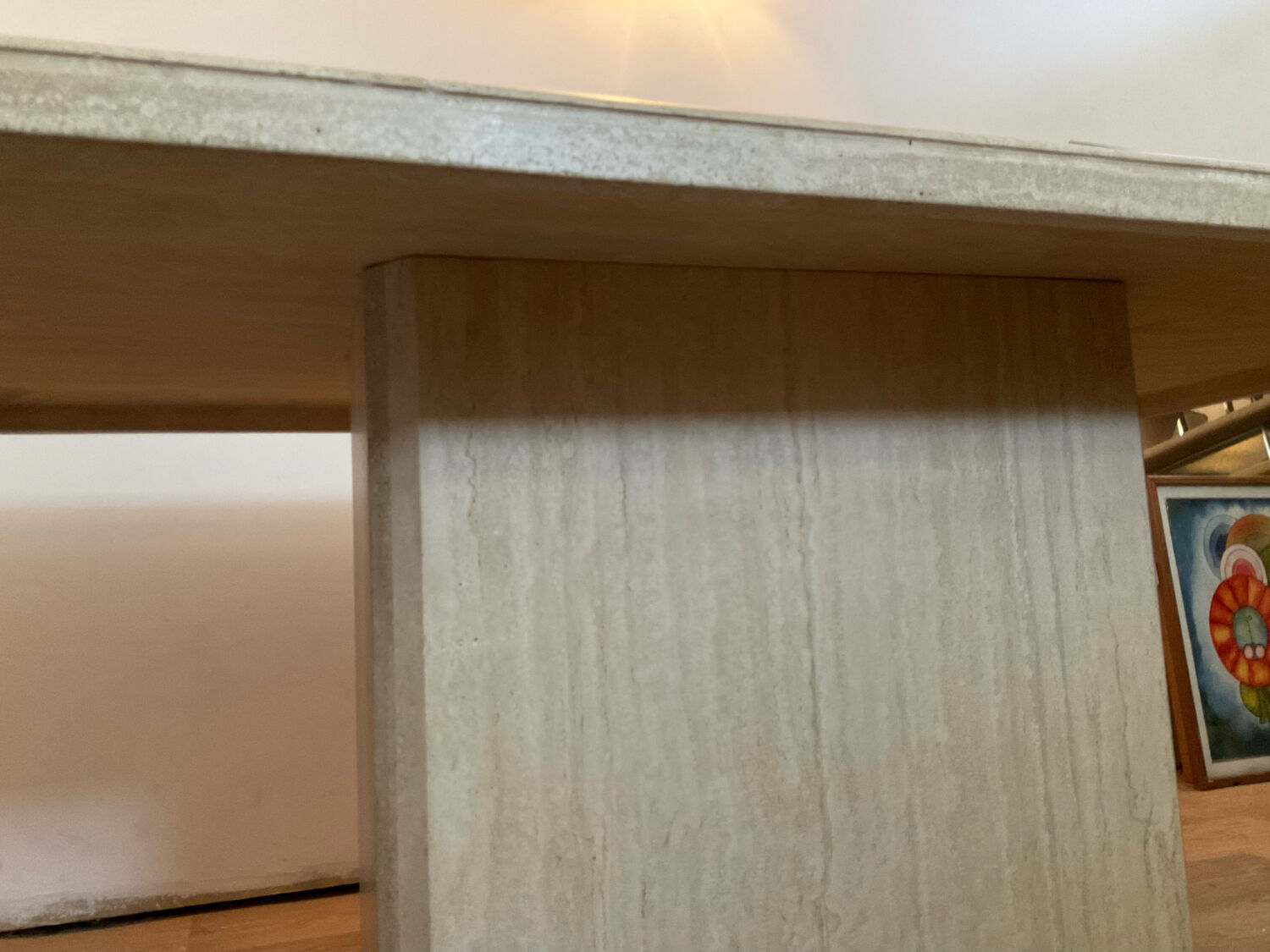 Travertine dining table 6/8 people