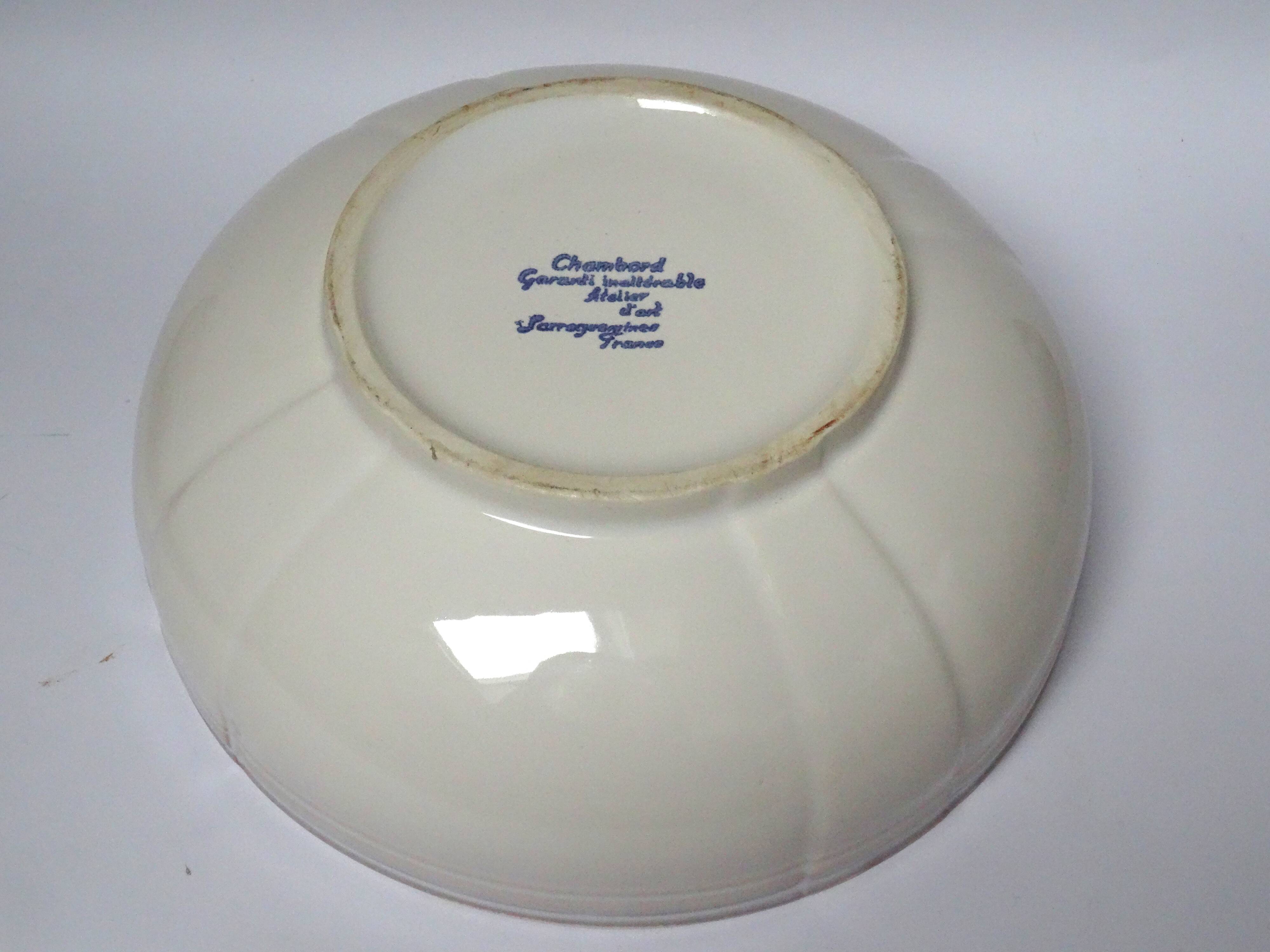 Sarreguemines Chambord salad bowl