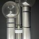 Brushed aluminium floor lamp, Italy, 1970s