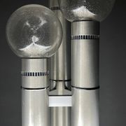 Brushed aluminium floor lamp, Italy, 1970s