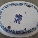 Ceramic dish chinoiserie willow pattern boch fes