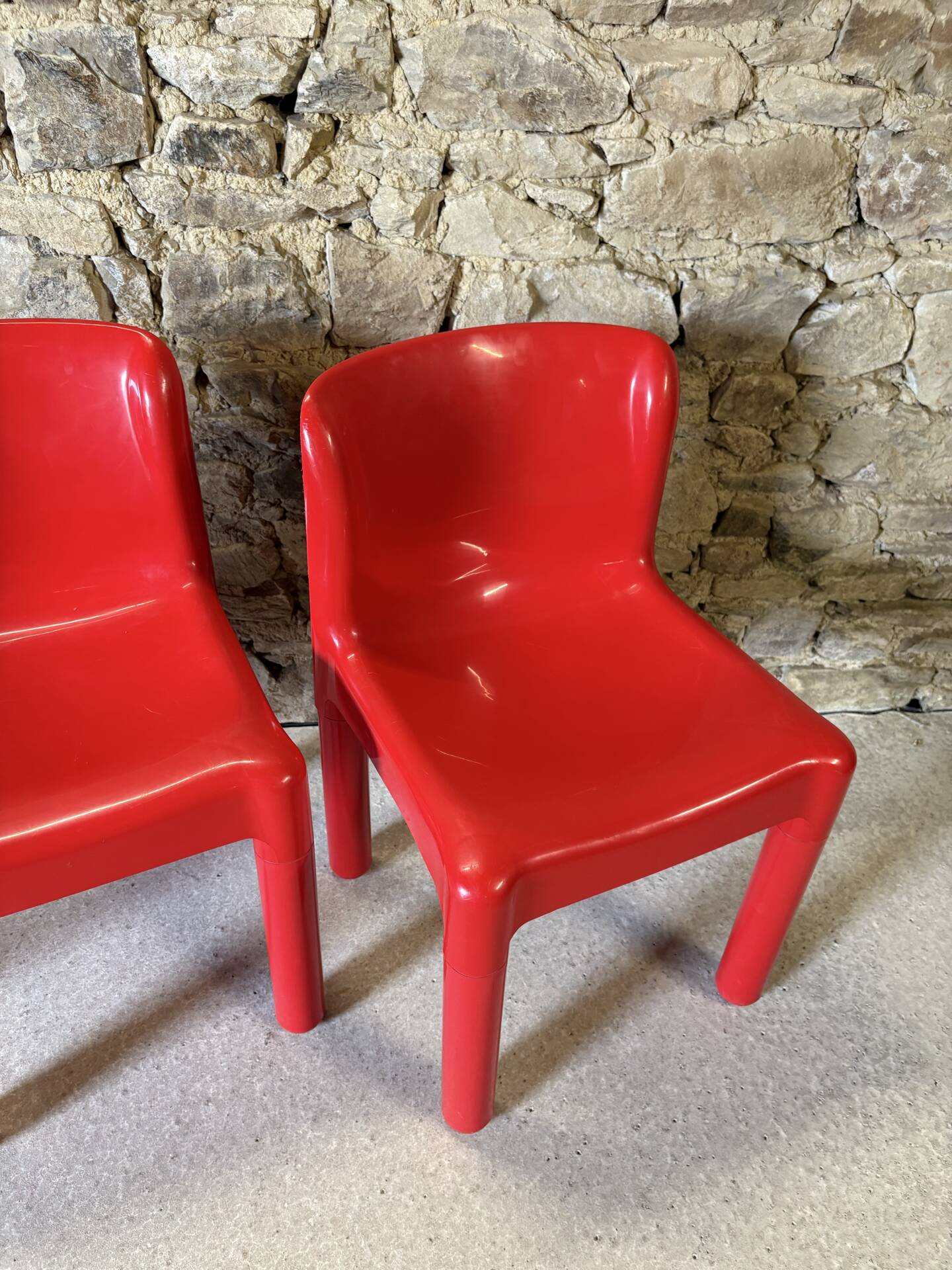 4 chairs model 4875 by C. Bartoli for Kartell, 1970