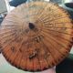 Asian paper and rattan umbrella