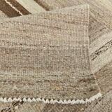 8x10 Kilim Brown & Cream Contemporary Kilim Rug, 233x293Cm