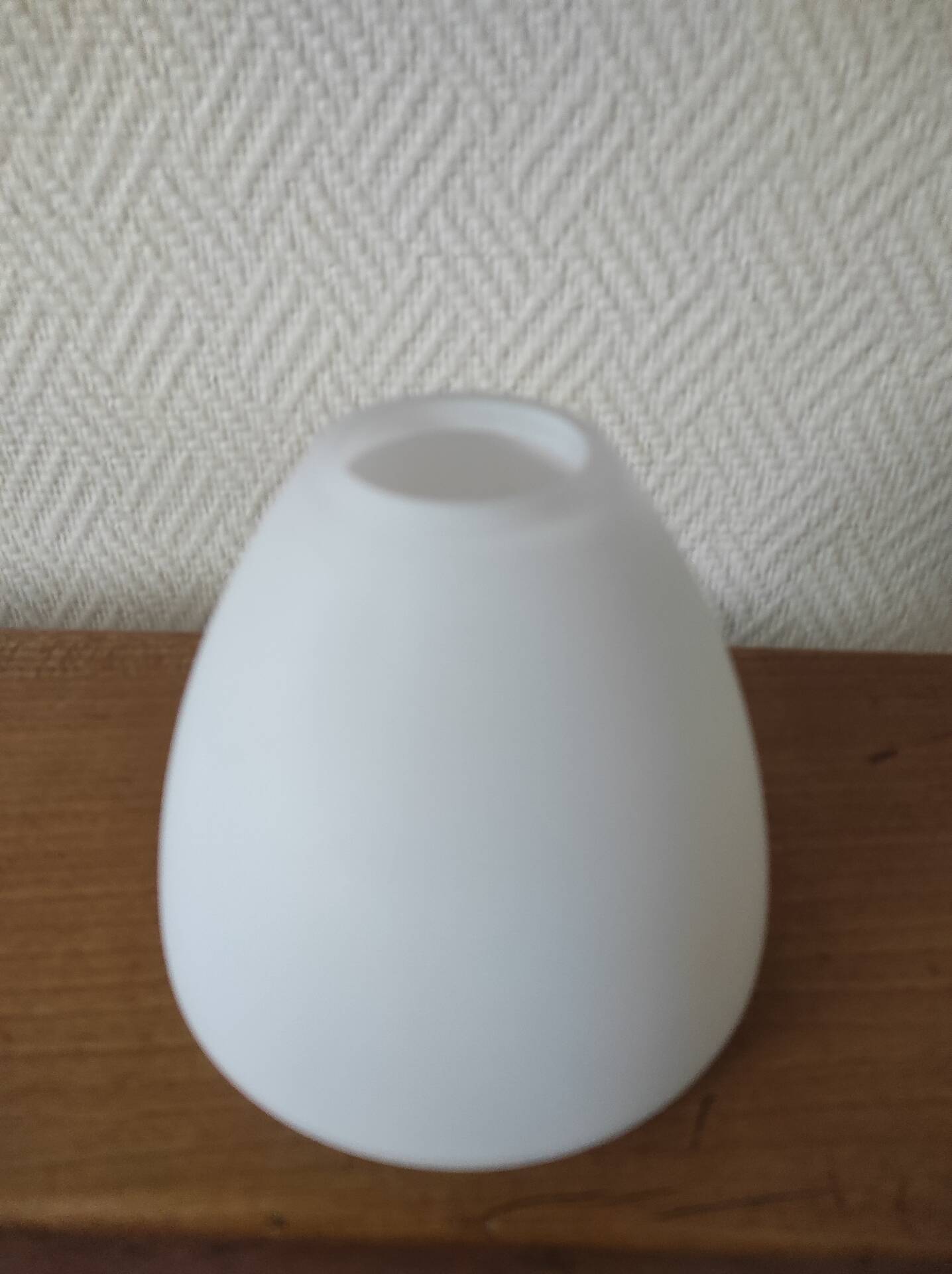 Small translucent white glass lampshade