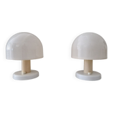 Space age mushroom lamps by Harvey Guzzini, Italy 1960s