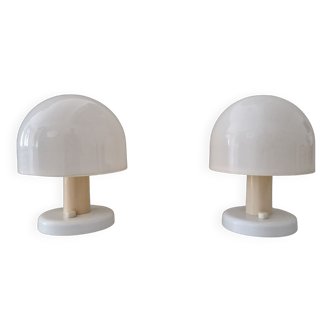 Space age mushroom lamps by Harvey Guzzini, Italy 1960s