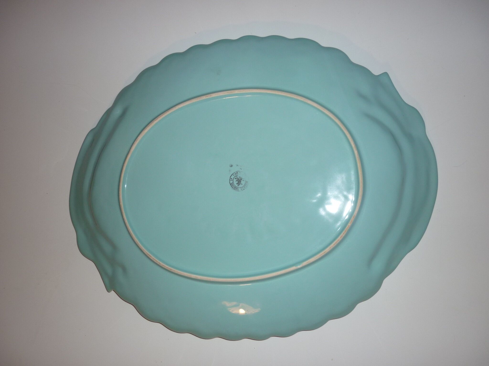 Plat Bordallo Pinheiro Portugal vert d’eau, 40 cm