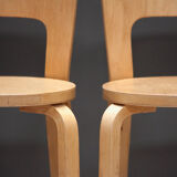 A set of four original model 65 chairs by Alvar Aalto for Artek