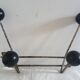 Coat rack in wood and metal