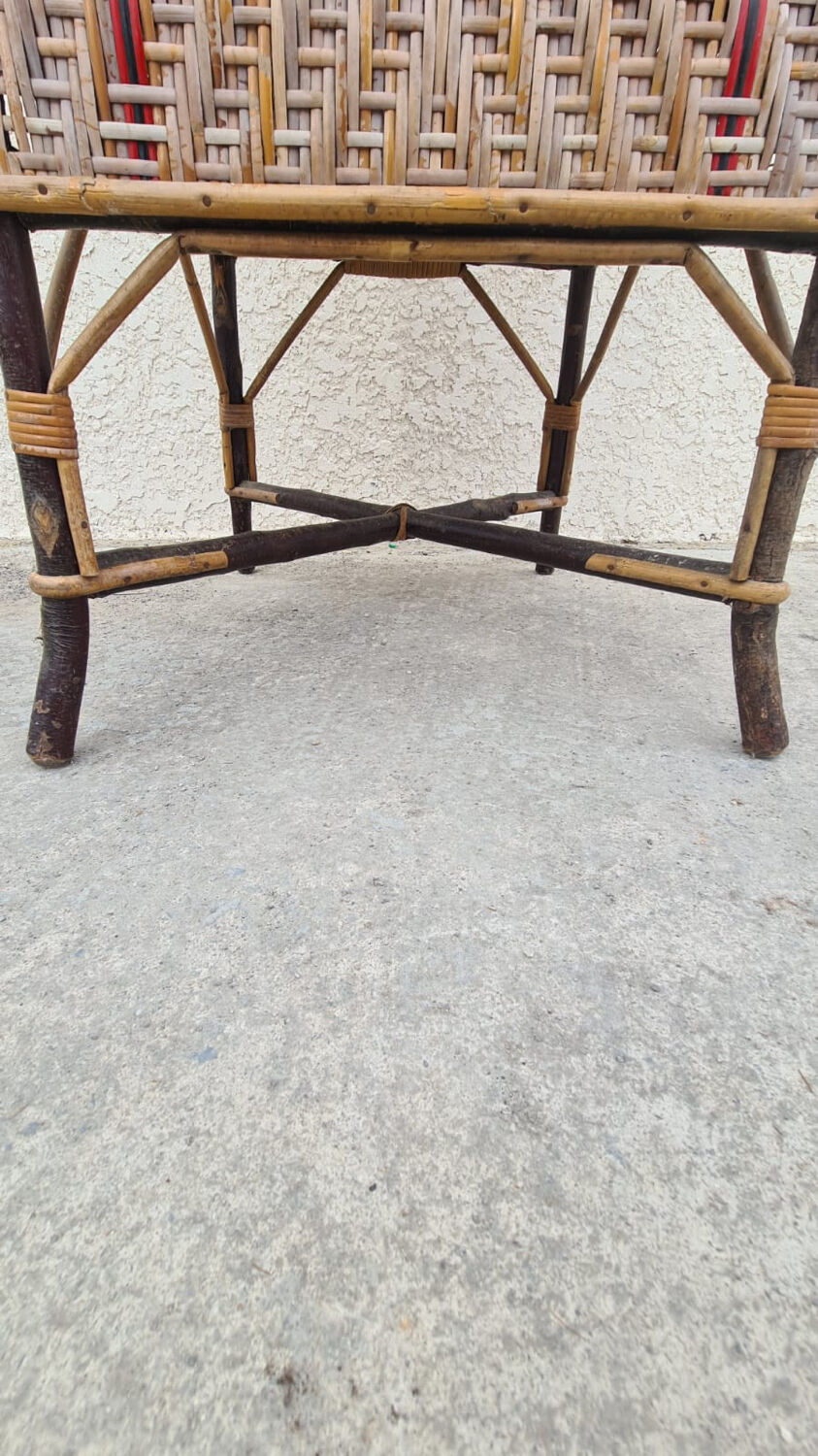 Rattan armchair "A la Girafe"