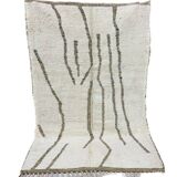 Tapis en laine pure fait main naturelle taille 100 x 200 cm