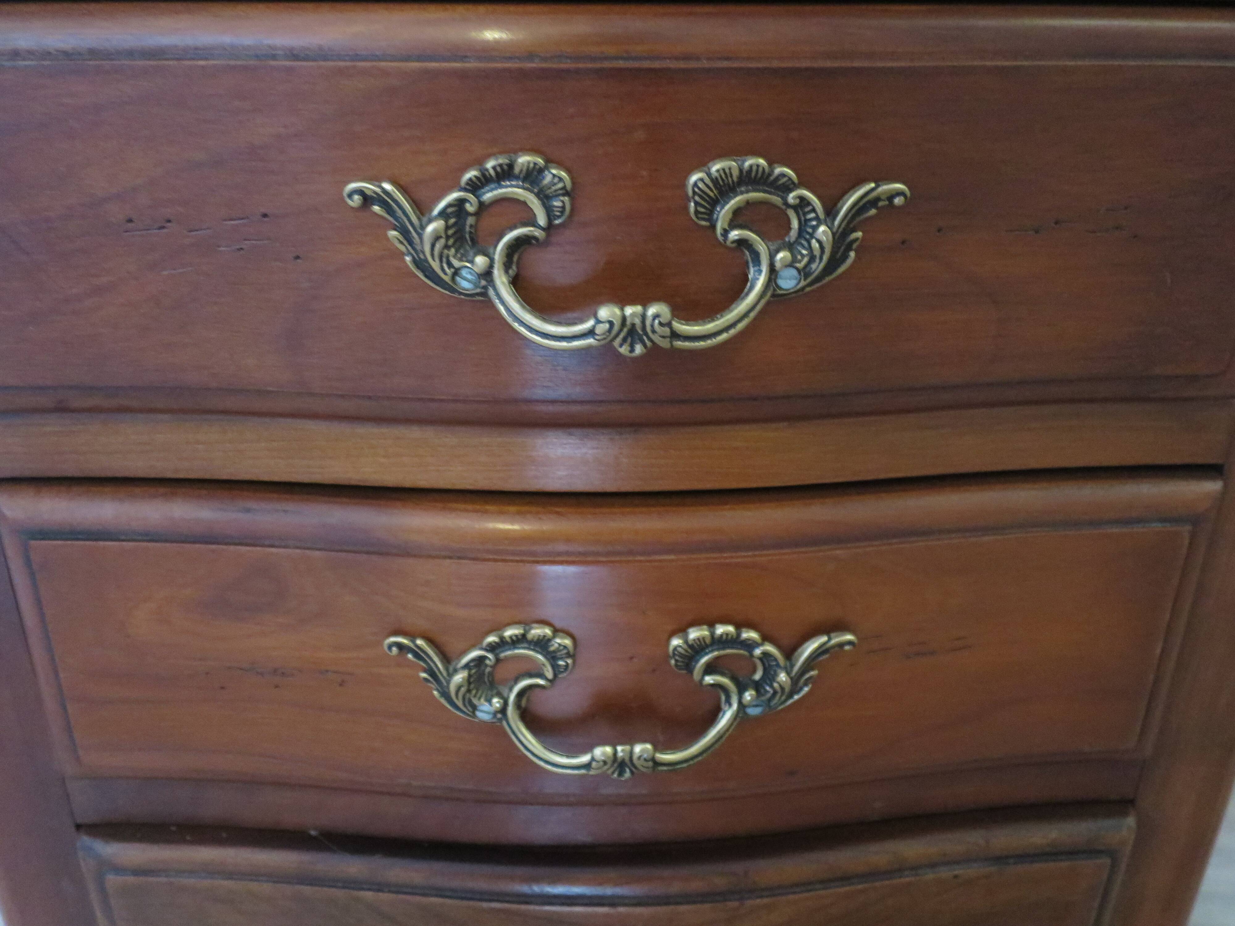 Small weekly organizer - small chest of drawers - 5 drawers - Louis XV style - cherry color