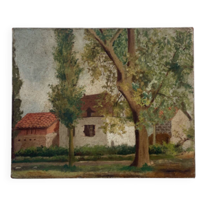 Tableau peinture paysage - toile