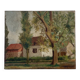 Painting of a countryside landscape in oil on canvas.