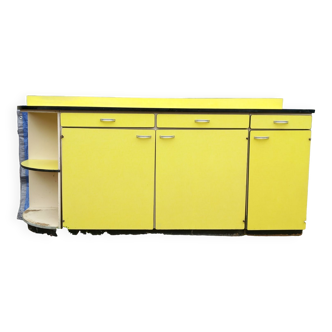 Buffet bas en formica jaune