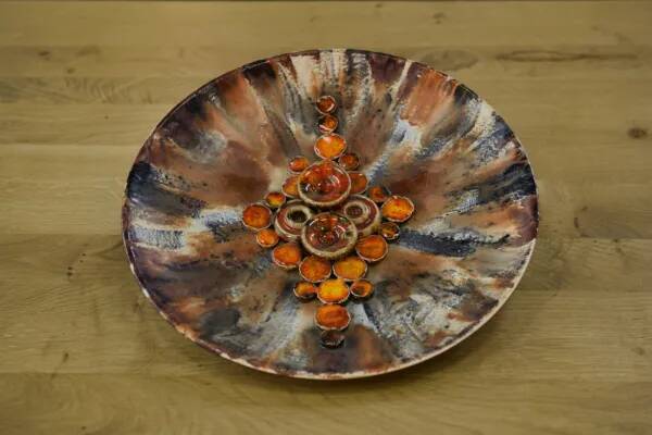 Ruscha ceramic wall plate, 1960s