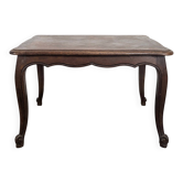 Louis XV style oak coffee table with a parquet top.
