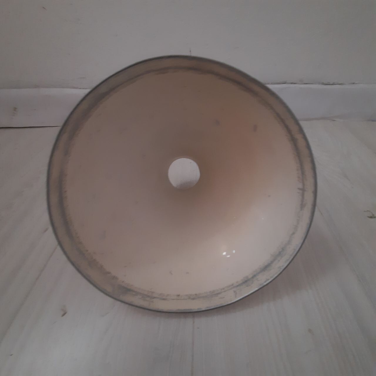 Tripod floor lamp - 1950s - wood and brass.