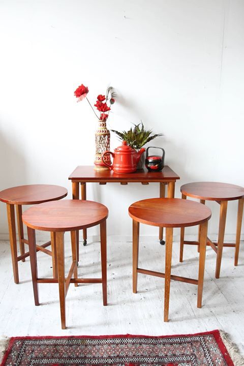 1960's Czechoslovakian nesting tables by Poul Hundevad