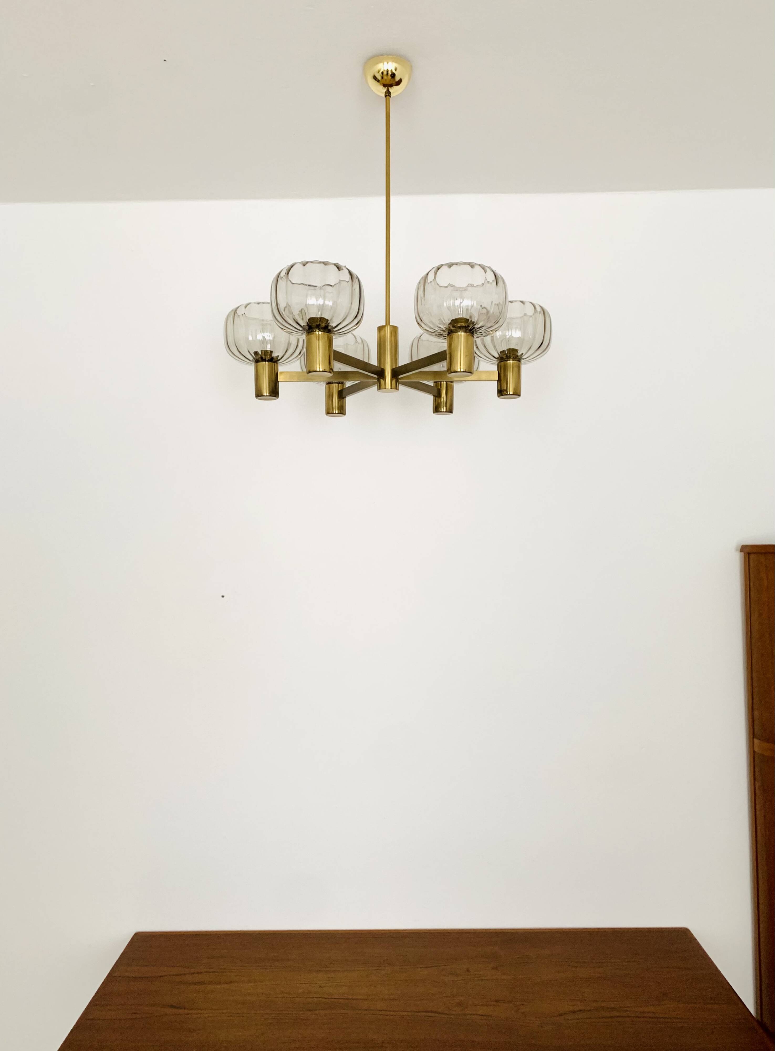 Lustre en verre fumé