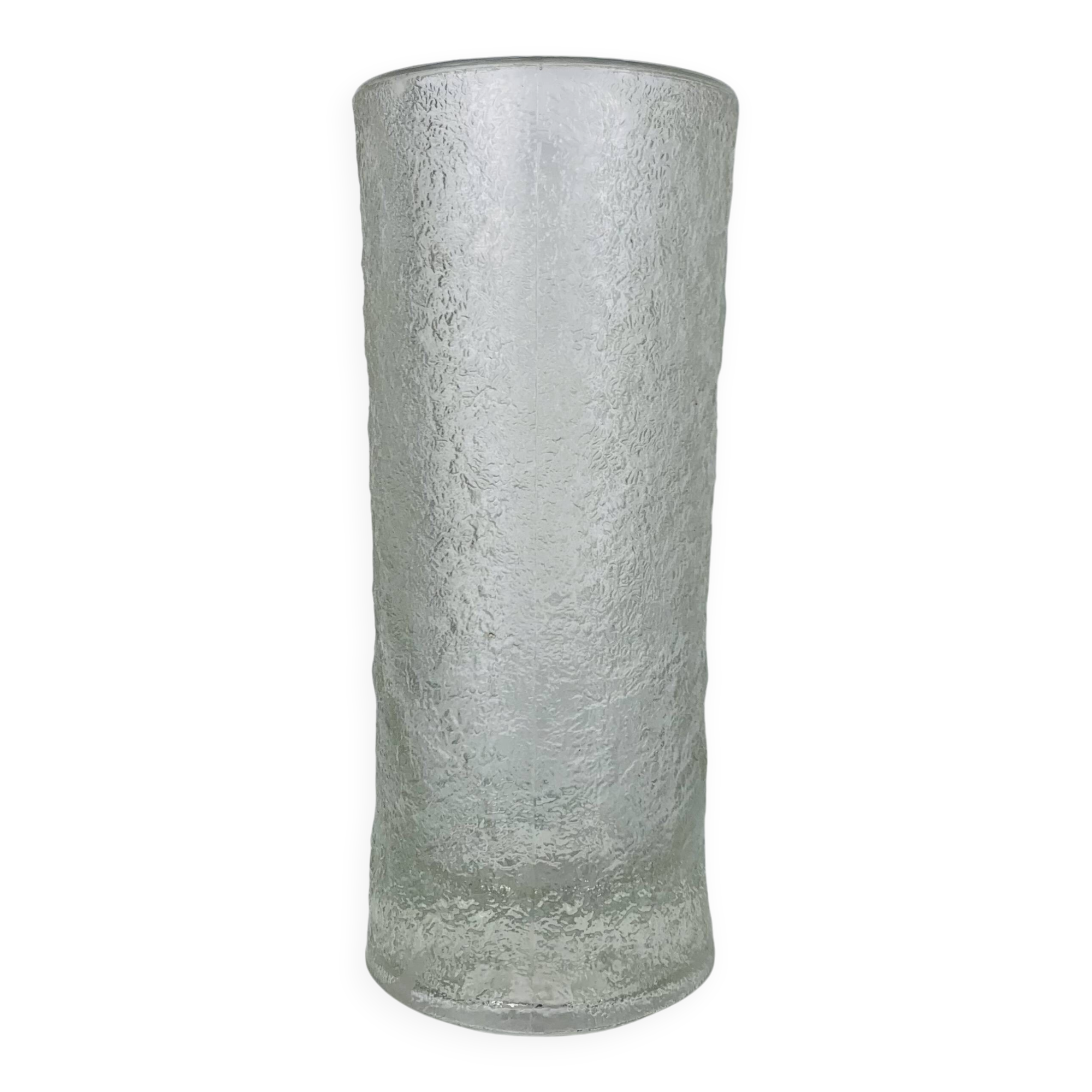 Molded glass roller vase by Pavel Panek for Sklo Union, 1970s