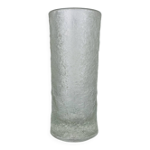 Molded glass roller vase by Pavel Panek for Sklo Union, 1970s