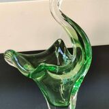 Empty pocket/Swan figurine, in the Murano style. In blown art glass. High 22 cm