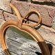 Miroir rotin pomme vintage