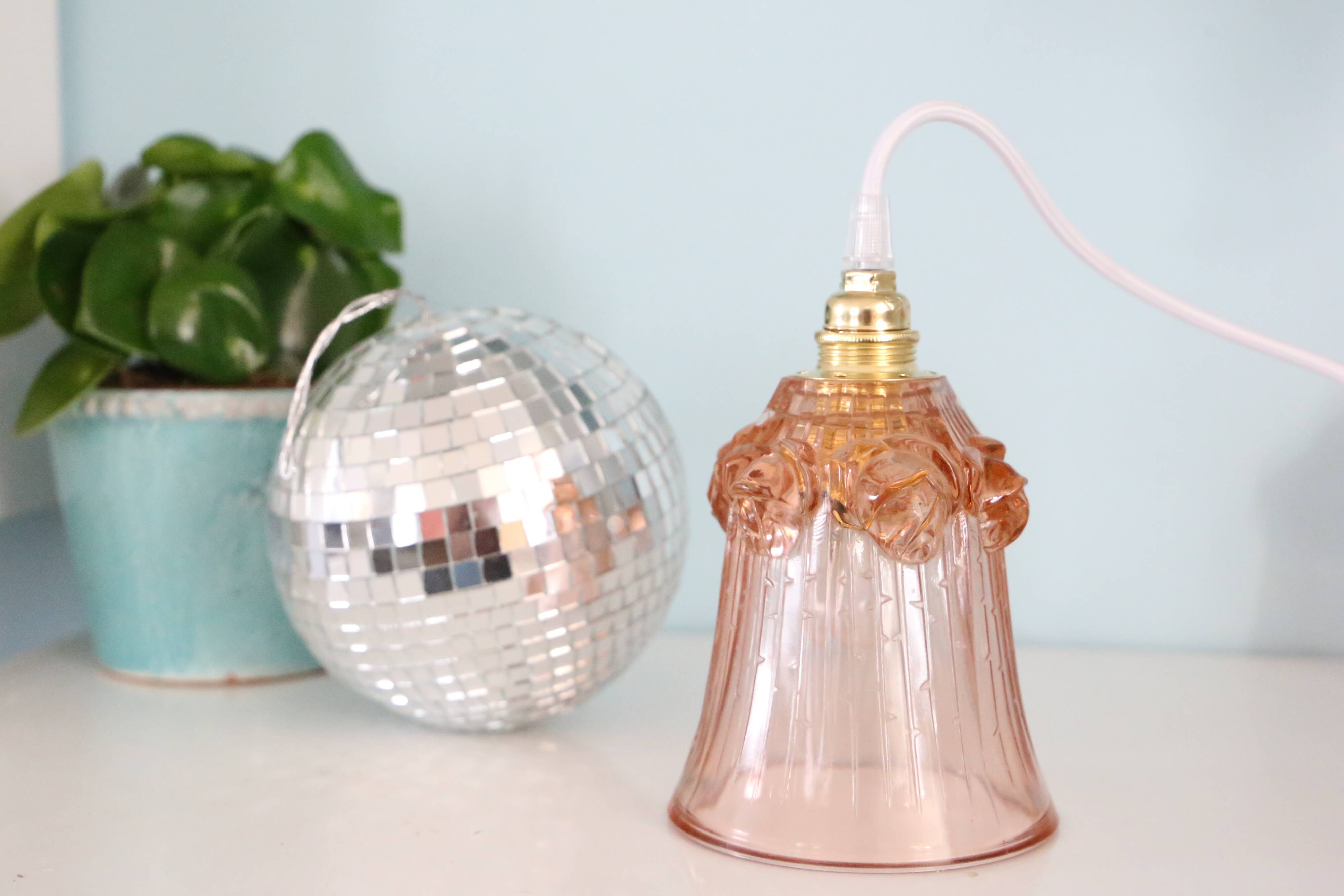 Pink glass walkman, vintage