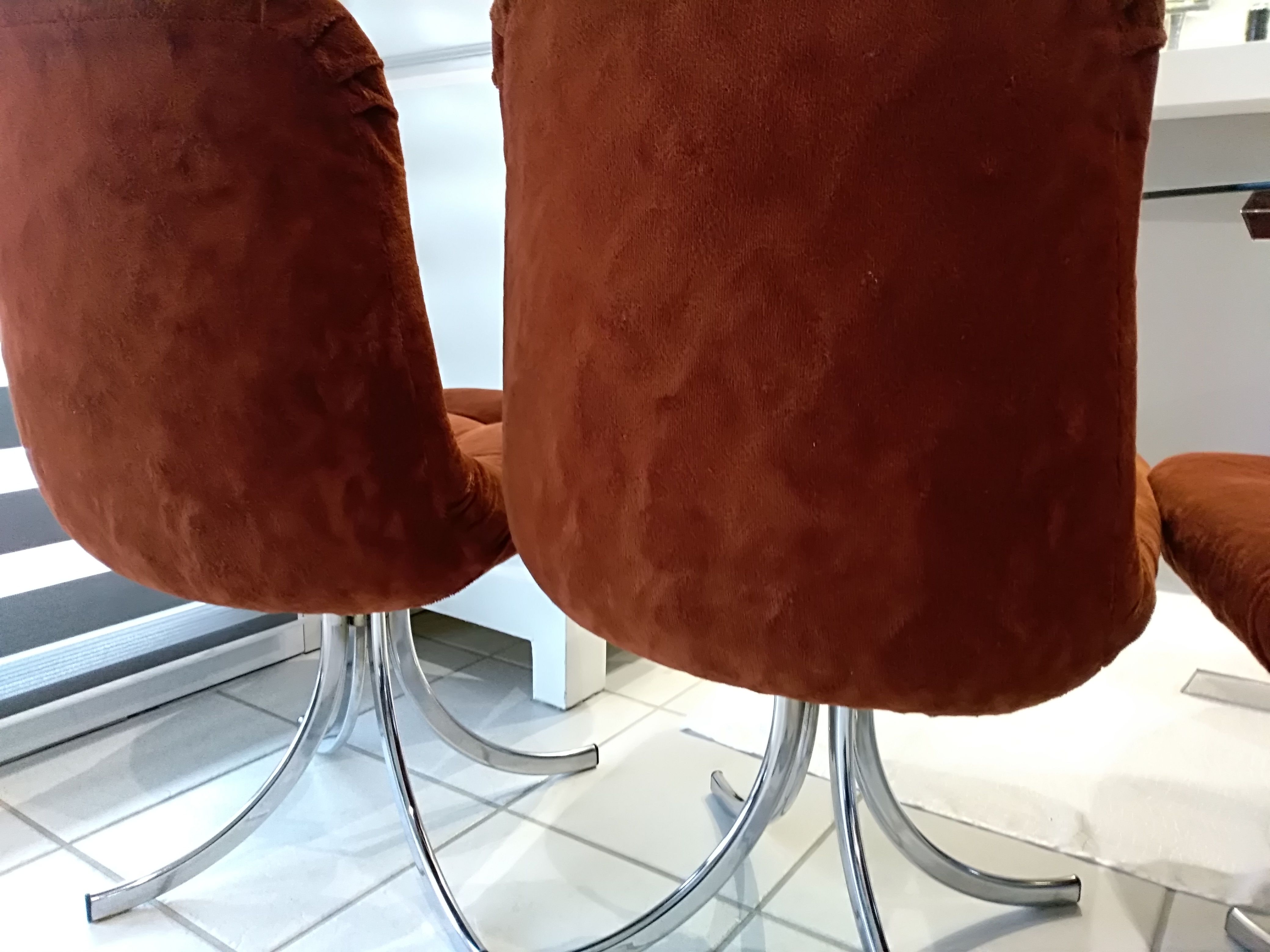 Suite of 6 chairs of italian vintage design year 1970