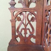 Étagère d'angle en bois massif chantourné pliable art nouveau