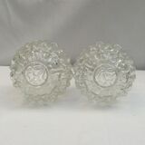 Duo tulip globes in pressed glass dimension: diameter - 4.5cm- width -12cm- height -5cm-