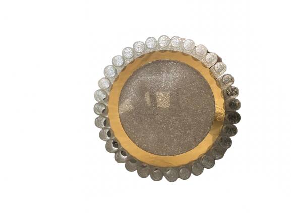 Metal and glass ceiling light