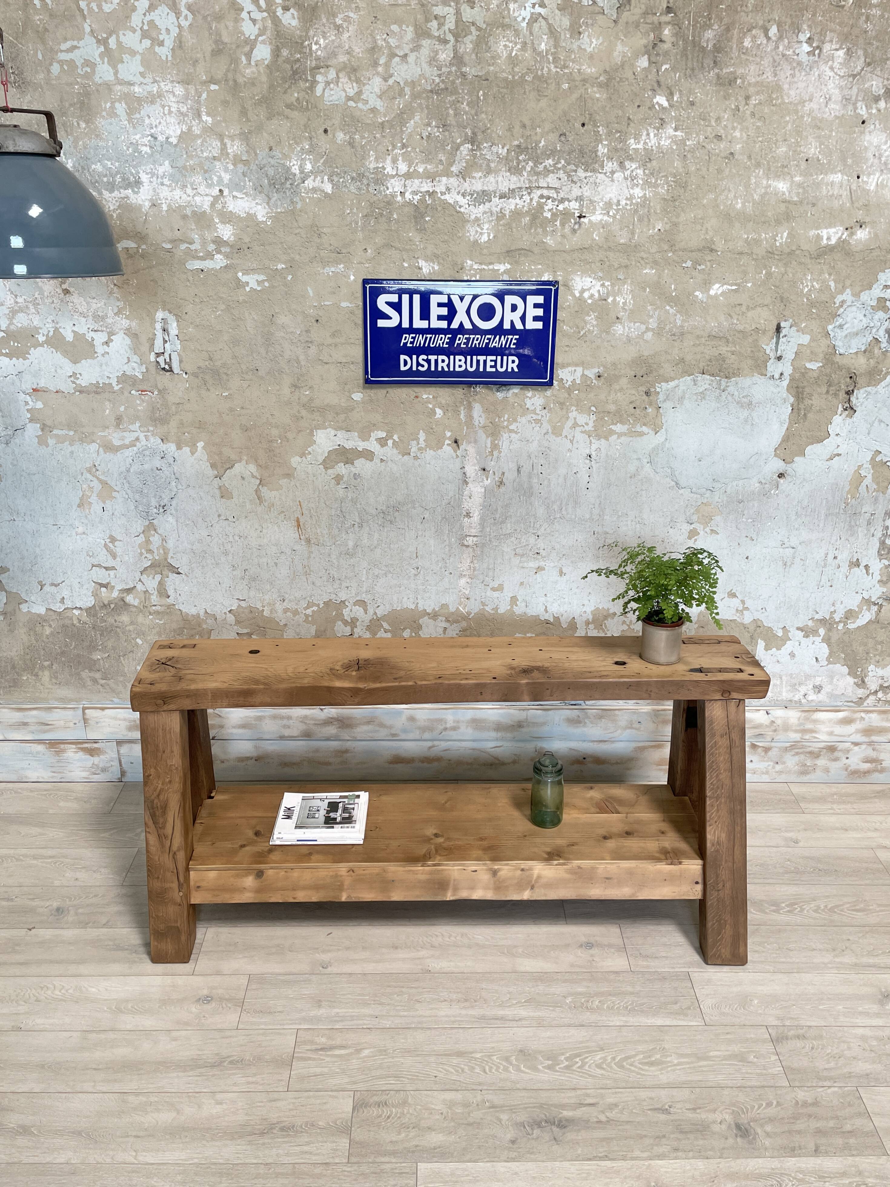 Workshop workbench in solid oak