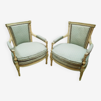 Pair of Louis XVI children's armchairs