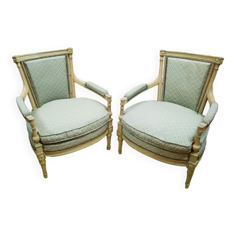 Pair of Louis XVI children's armchairs