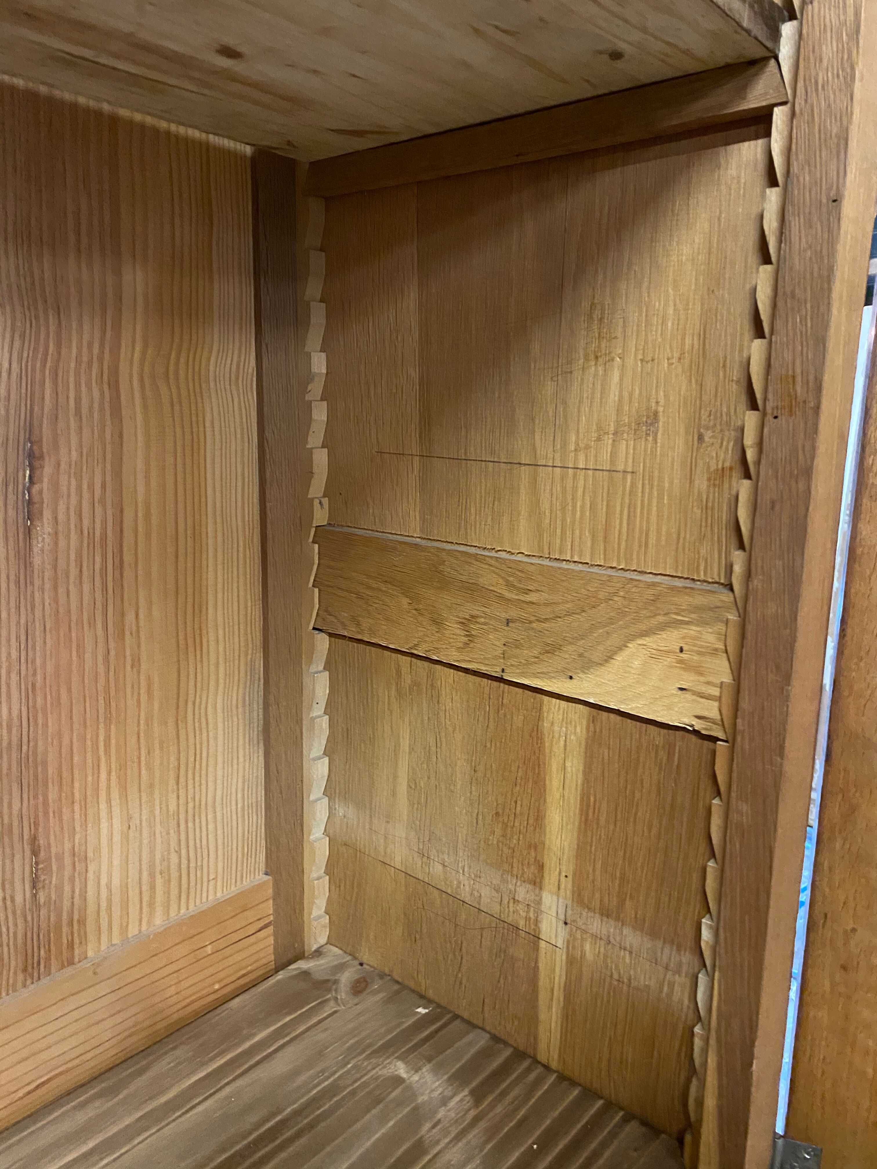 Vintage Parisian solid oak cabinet