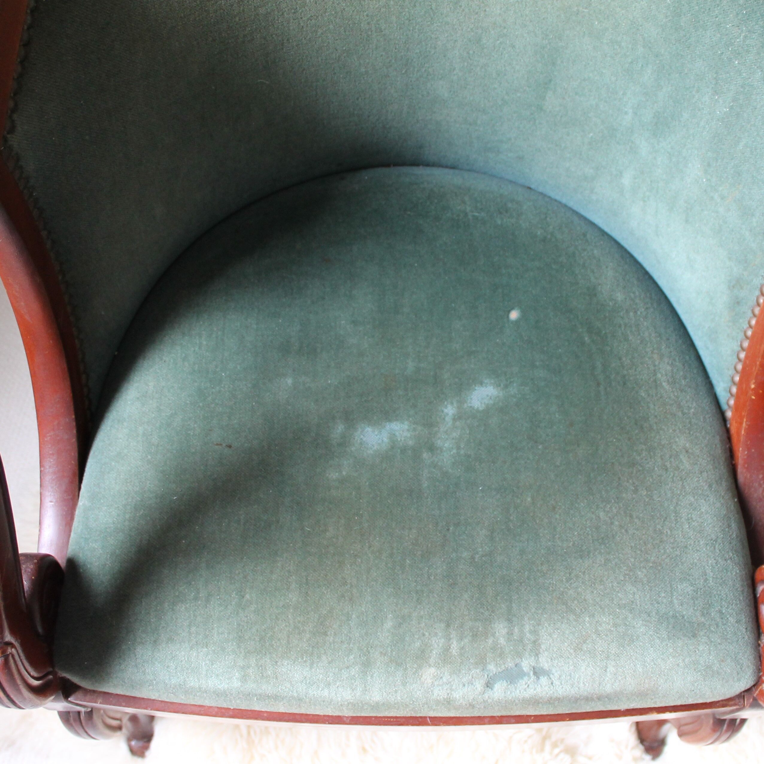 Bergère style restauration en acajou