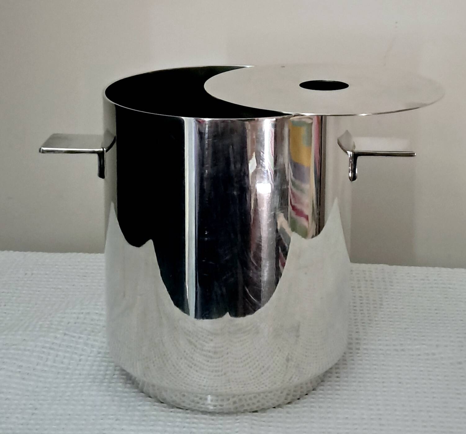 Silver Plated Champagne Bucket Wine Cooler Lino Sabattini Christofle France, 1960s